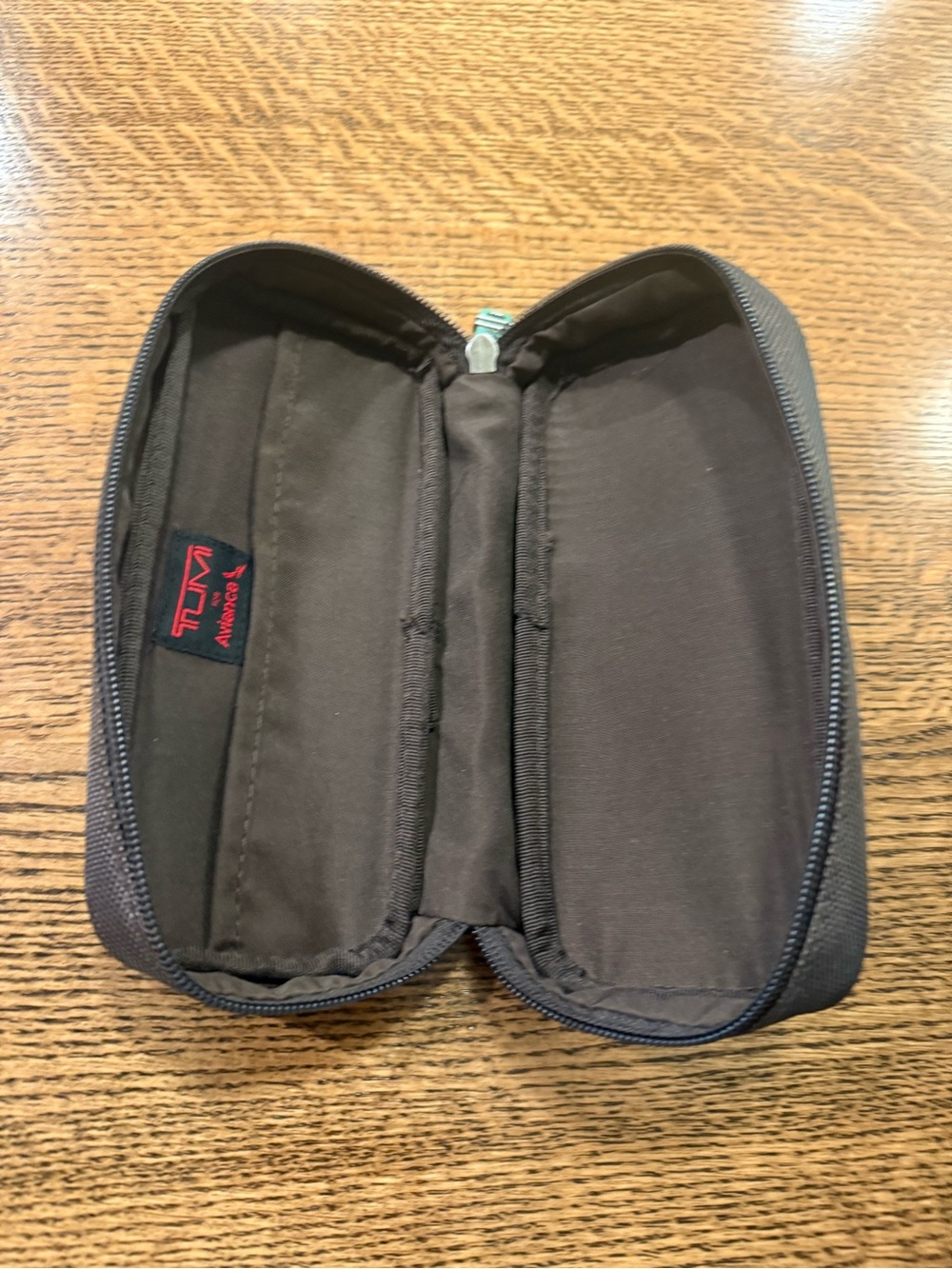 Tumi Dark Brown Textured Travel Case - Picture 5 of 7